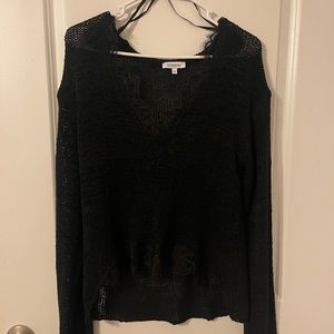 Black lace sweater
